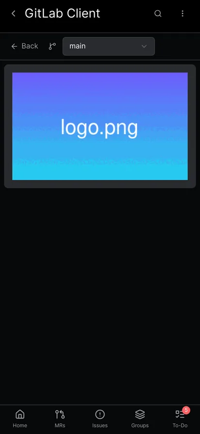 The code browser showing a PNG file as a picture