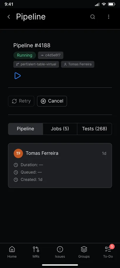 Retry or Cancel a GitLab Pipeline from Android