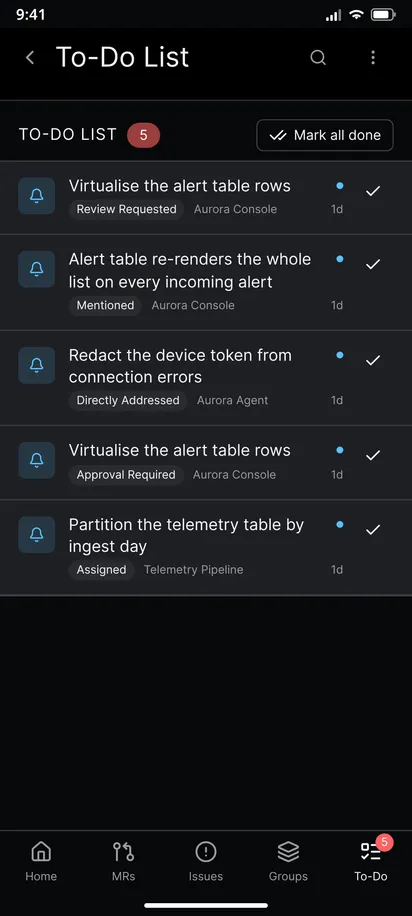Your GitLab To-Do List on Android